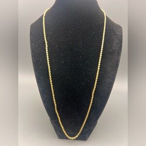18k gold filled Classic Gold Rope Chain Necklace